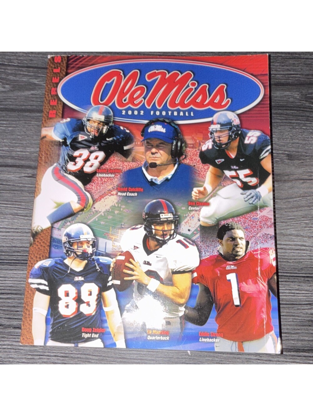 2002 Ole Miss Rebels Football Media Guide - Eli Manning Original Ungraded P21